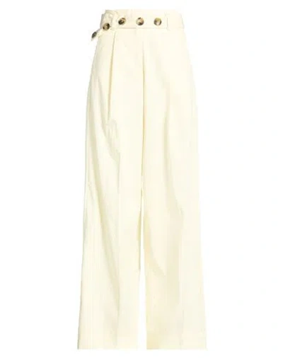 Roberto Collina Woman Pants Pastel Yellow Size S Cotton
