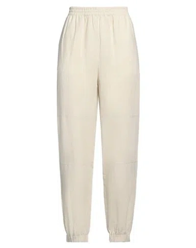 Roberto Collina Woman Pants Sand Size M Viscose, Linen In Neutral