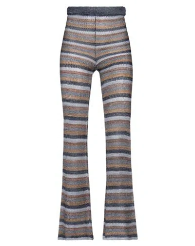Roberto Collina Woman Pants Slate Blue Size S Viscose, Metallic Polyester, Nylon