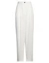 Roberto Collina Woman Pants White Size M Polyester, Elastane