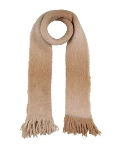 Roberto Collina Woman Scarf Beige Size - Baby Alpaca Wool, Nylon In Sand