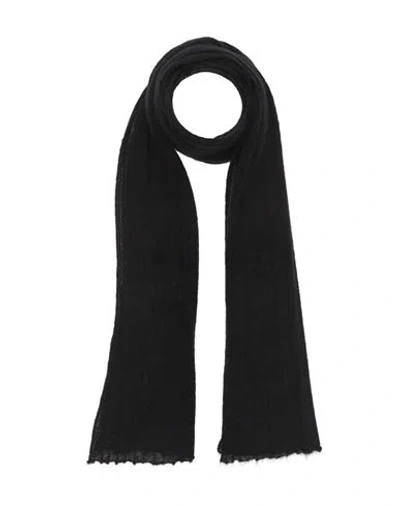 Roberto Collina Woman Scarf Black Size - Baby Alpaca Wool, Nylon, Wool In Black
