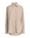 Roberto Collina Woman Shirt Beige Size M Cotton