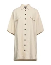 Roberto Collina Woman Shirt Beige Size M Viscose, Linen In Beige