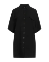 Roberto Collina Woman Shirt Black Size M Viscose, Linen