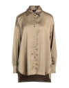 Roberto Collina Woman Shirt Khaki Size Xs Polyester In Brown