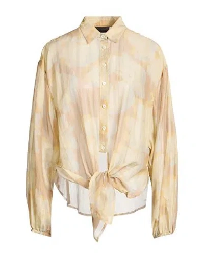 Roberto Collina Woman Shirt Sand Size S Cotton, Silk In Neutral