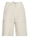 Roberto Collina Woman Shorts & Bermuda Shorts Beige Size S Viscose, Linen