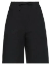Roberto Collina Woman Shorts & Bermuda Shorts Black Size Xs Viscose, Linen In Black