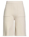 Roberto Collina Woman Shorts & Bermuda Shorts Cream Size S Wool In White