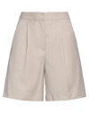Roberto Collina Woman Shorts & Bermuda Shorts Taupe Size S Wool In Grey