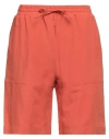 Roberto Collina Woman Shorts & Bermuda Shorts Orange Size Xs Viscose, Linen