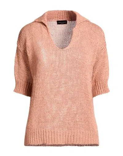 Roberto Collina Woman Sweater Antique Rose Size S Cotton, Polyamide In Pink