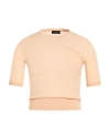 Roberto Collina Woman Sweater Apricot Size S Merino Wool In Orange
