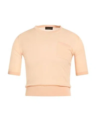 Roberto Collina Woman Sweater Apricot Size S Merino Wool In Orange