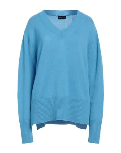 Roberto Collina Woman Sweater Azure Size S Cashmere