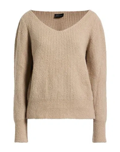 Roberto Collina Woman Sweater Beige Size L Cotton, Nylon, Elastane In Nude