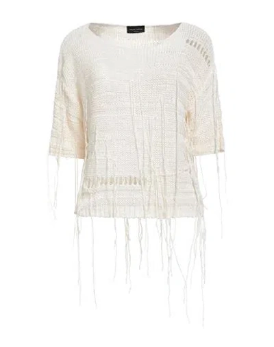 Roberto Collina Woman Sweater Beige Size L Cotton, Polyamide In White