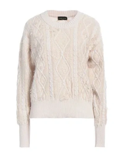 Roberto Collina Woman Sweater Beige Size L Merino Wool, Mohair Wool, Nylon In Neutral