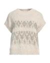 Roberto Collina Woman Sweater Beige Size Xs Baby Alpaca Wool, Wool, Nylon, Metallic Polyester In Beige