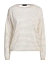 Roberto Collina Woman Sweater Beige Size M Linen, Polyester