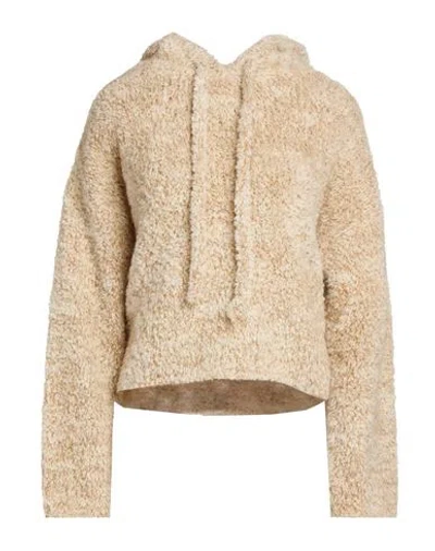 Roberto Collina Woman Sweater Beige Size M Wool, Polyamide, Alpaca Wool, Mohair Wool In Sand