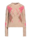 Roberto Collina Woman Sweater Beige Size S Baby Alpaca Wool, Nylon, Wool