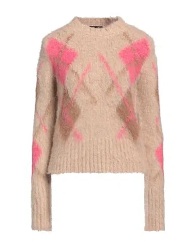 Roberto Collina Woman Sweater Beige Size S Baby Alpaca Wool, Nylon, Wool In Neutral