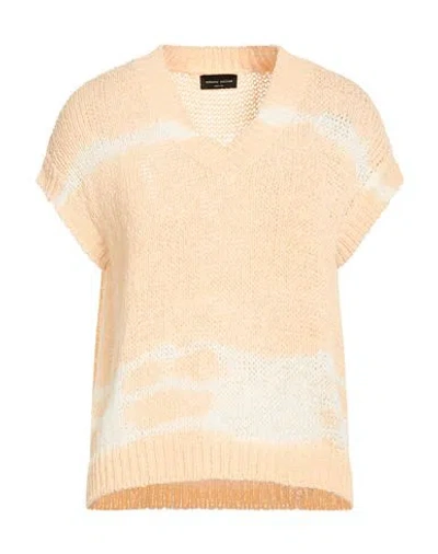Roberto Collina Woman Sweater Beige Size S Cotton, Polyamide In Brown