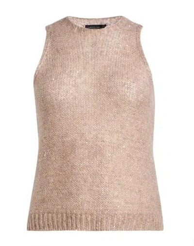 Roberto Collina Woman Sweater Beige Size S Polyamide, Cashmere, Silk, Polyester In Brown