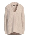 Roberto Collina Woman Sweater Beige Size Xs Wool, Cashmere In Neutral