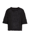 Roberto Collina Woman Sweater Black Size L Baby Alpaca Wool, Wool, Nylon