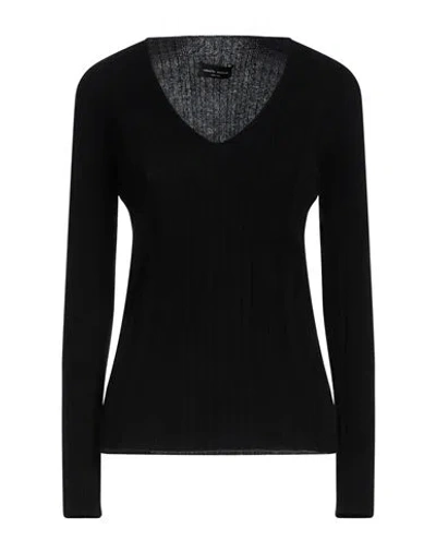 Roberto Collina Woman Sweater Black Size L Cashmere In Black