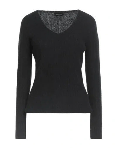 Roberto Collina Woman Sweater Black Size L Cashmere, Silk, Polyester