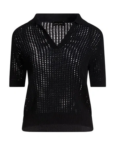 Roberto Collina Woman Sweater Black Size L Cotton, Acrylic