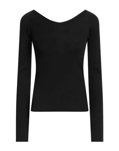 Roberto Collina Woman Sweater Black Size L Merino Wool In Black