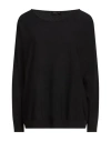 Roberto Collina Woman Sweater Black Size L Viscose, Polyester In Black