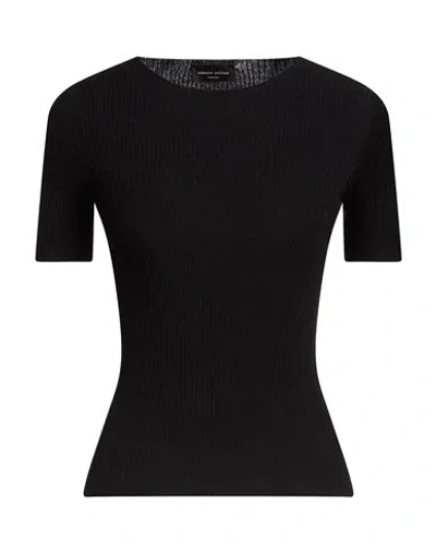 Roberto Collina Woman Sweater Black Size L Viscose, Polyester