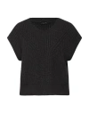 Roberto Collina Woman Sweater Black Size M Alpaca Wool, Nylon, Wool In Black