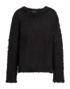 Roberto Collina Woman Sweater Black Size M Baby Alpaca Wool, Wool, Nylon