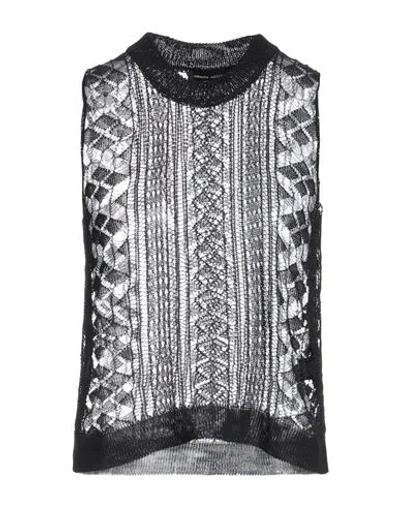 Roberto Collina Woman Sweater Black Size M Cotton, Nylon