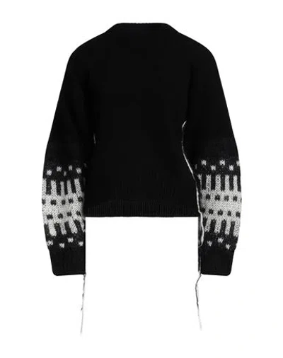 Roberto Collina Woman Sweater Black Size M Wool, Mohair Wool, Cashmere, Nylon