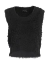 Roberto Collina Woman Sweater Black Size M Cotton, Nylon In Black