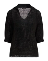 Roberto Collina Woman Sweater Black Size S Cotton, Polyamide