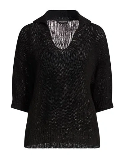 Roberto Collina Woman Sweater Black Size S Cotton, Polyamide