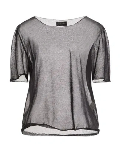 Roberto Collina Woman Sweater Black Size S Cotton, Polyamide