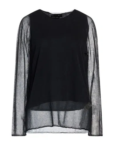 Roberto Collina Woman Sweater Black Size Xl Cotton, Polyamide
