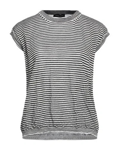 Roberto Collina Woman Sweater Black Size Xs Cotton, Linen, Polyester