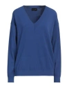 Roberto Collina Woman Sweater Bright Blue Size L Viscose, Polyester