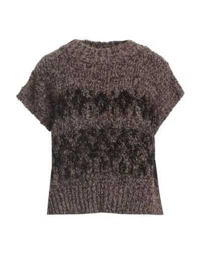 Roberto Collina Slipover Jacquard Sweater In Brown